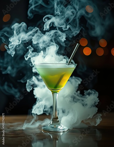 Obraz na płótnie Smoky Green Cocktail w salonie