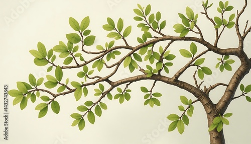 Wallpaper Mural green tree with leaves Torontodigital.ca