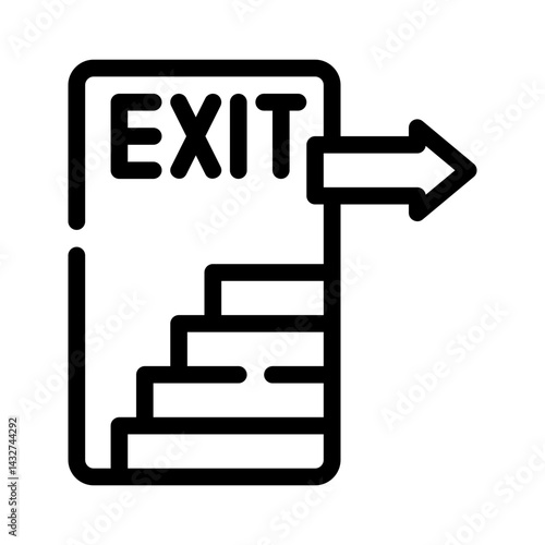 exit line icon