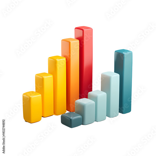 Colorful 3D Bar Graph Illustration for Business Data Presentation Free Download Colorful 3D Bar Graph Illustration for Business Data Presentation - GFXLoad