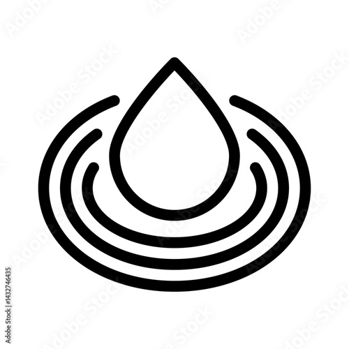 ripples line icon