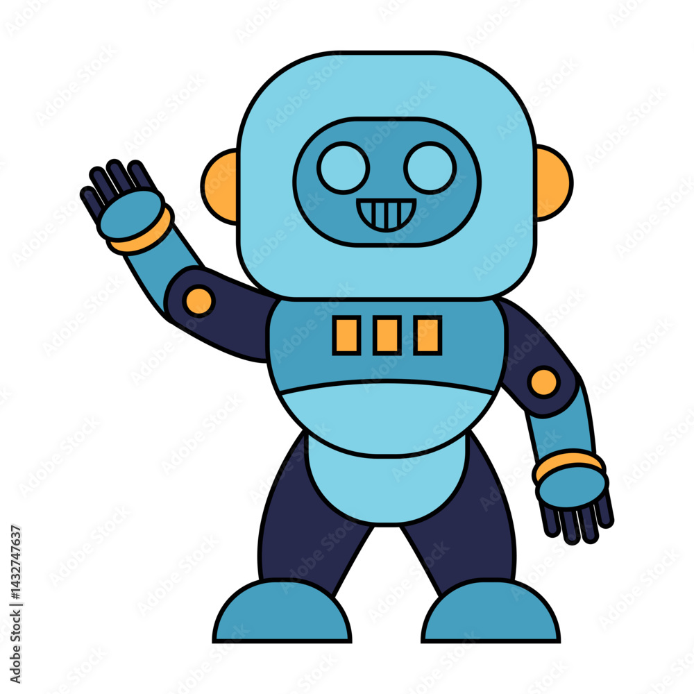 Robot Flat Illustration Robot Flat Illustration