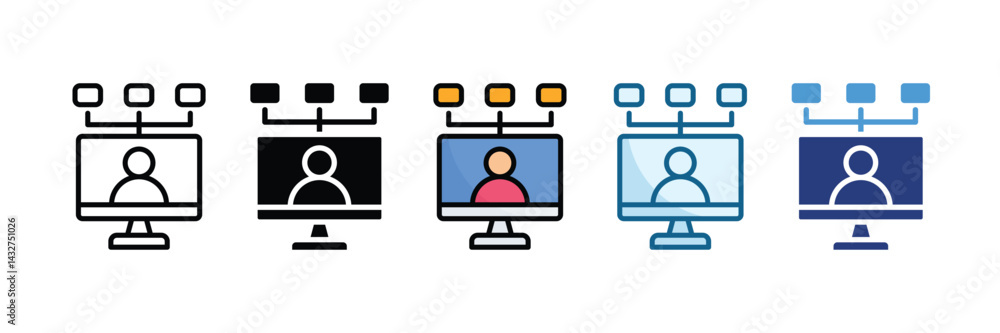 Client Network Icon Set Multiple Style Collection Client Network Icon Set Multiple Style Collection