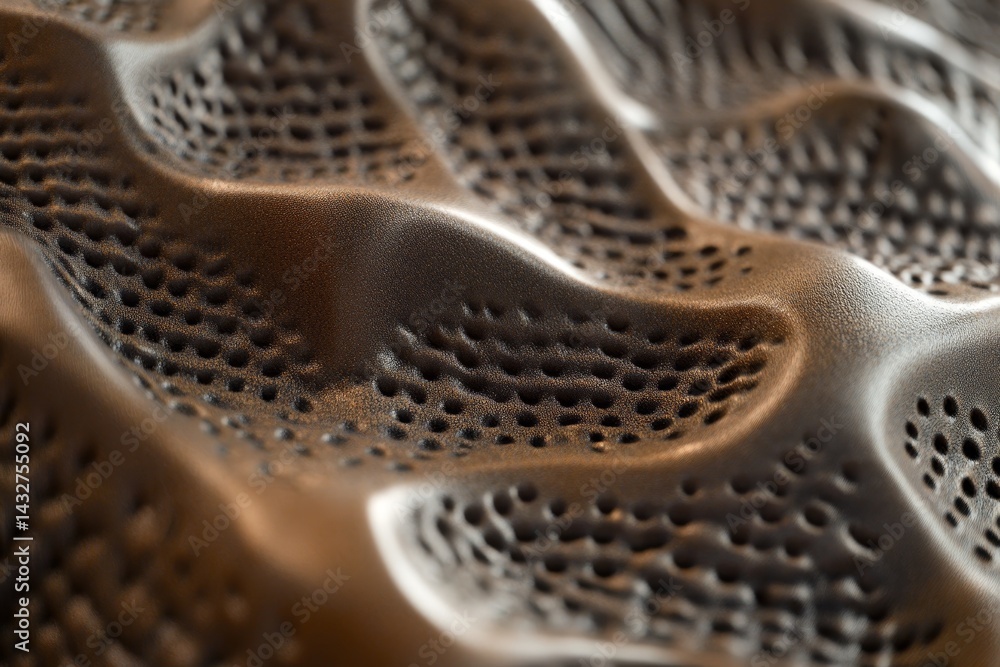 Close-up view of a textured, undulating surface. Close-up view of a textured, undulating surface.