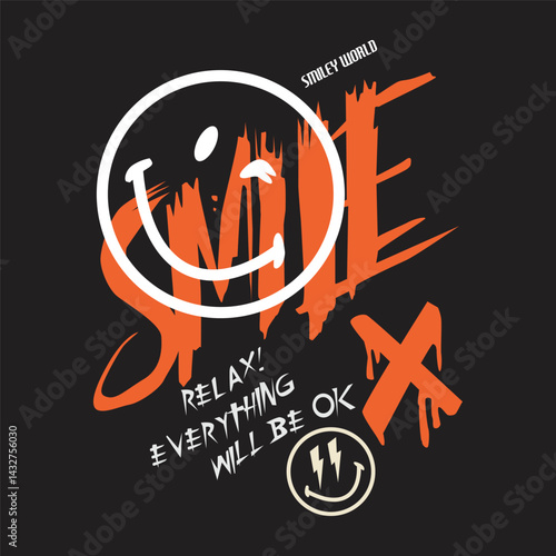 smile x design typography vector illustration