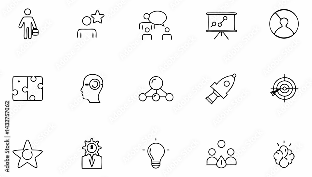 Fototapeta premium creativity-innovation-set-of-web-icons-in-line-sty (1).eps