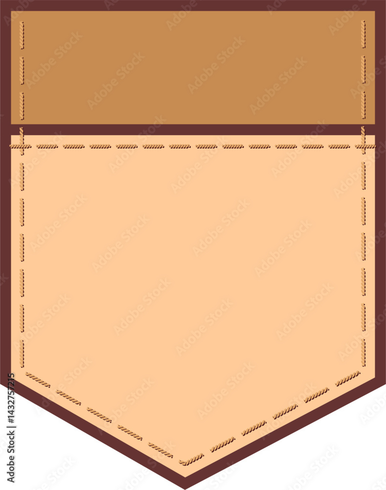 Fototapeta premium Flat design pocket illustration ideal for fashion and apparel branding.