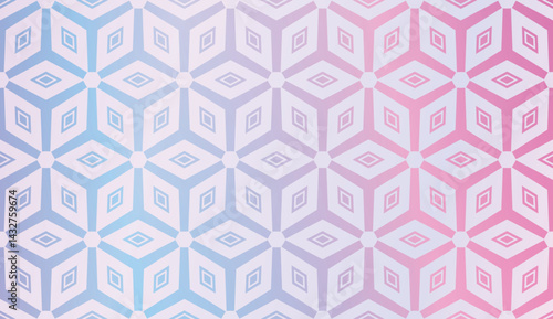 Modern Pattern With Curved Line. Geometric Elements. Blurred Gradient Background. Design For Screen, Presentation, Wallpaper. Holiday Object. Vector Illustration