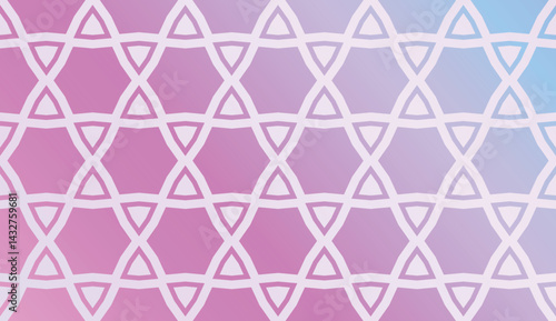 Modern Pattern With Curved Line. Geometric Elements. Blurred Gradient Background. Design For Screen, Presentation, Wallpaper. Holiday Object. Vector Illustration