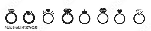  Collection of Simple White Diamond Ring Icon