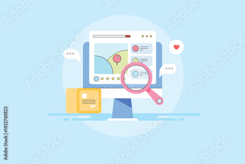 Business listing map shows higher rank in local search results, Verify listing for store and shop, keyword optimization for local SEO.