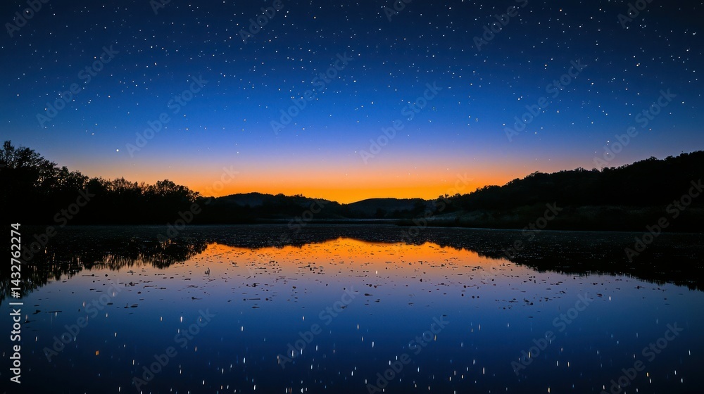 A dreamy sunset with stars beginning to appear. A dreamy sunset with stars beginning to appear.