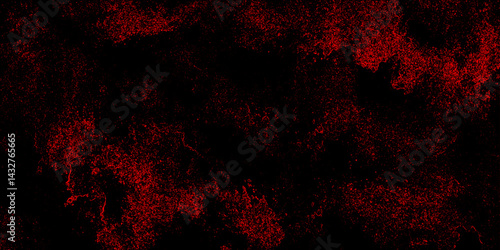Scratched Grunge Urban Background Texture Vector .Dark grungy black textured of the red marble background. Worn surface. Grunge pattern of dust, dirt, scratches Dirty black and red grunge.