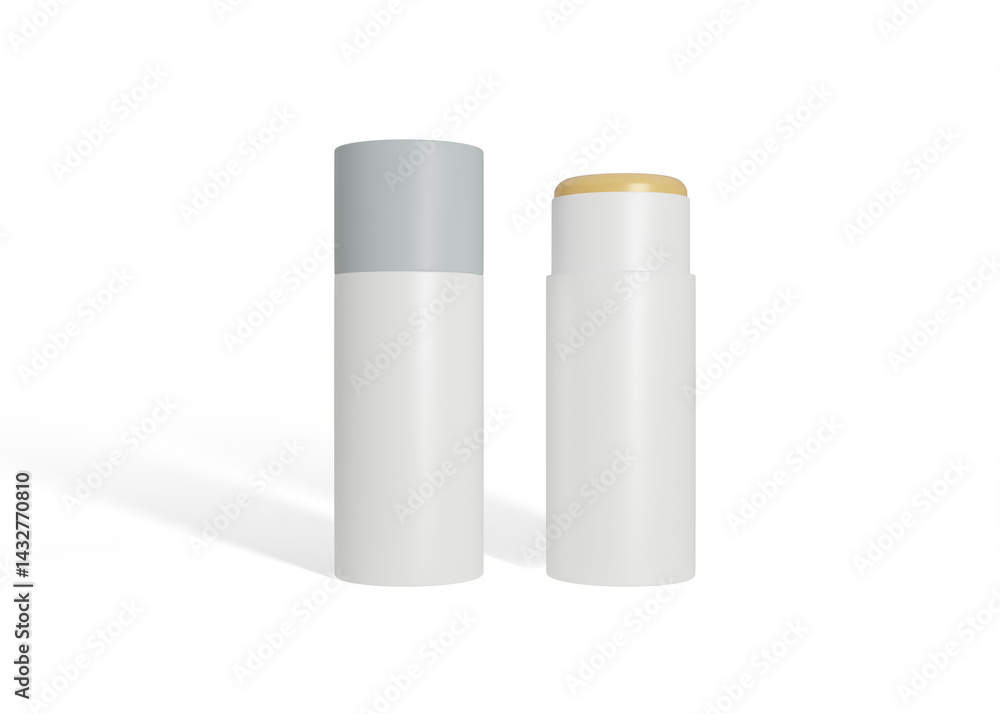 Lip Balm Mockup with Cap Off Lip Balm Mockup with Cap Off