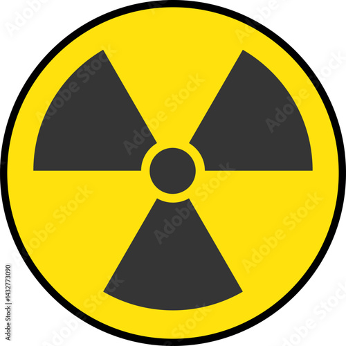 Radiation icon set. warning of dangerous radiation. Nuclear icons.  Radiology icon emblem. ionizing radio in circle