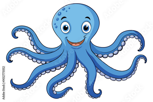 Octopus illustration on White Background