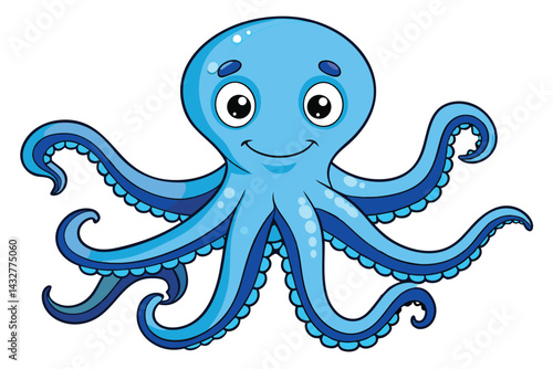 Octopus illustration on White Background