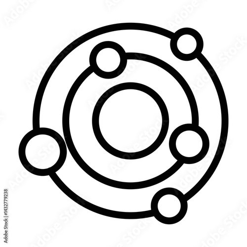 Solar System Vetor Line Icon Design