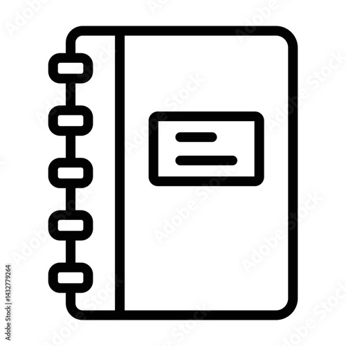 Subject Notebook Vetor Line Icon Design
