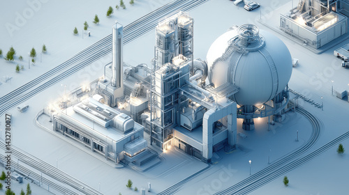 Fototapeta Naklejka Na Ścianę i Meble -  Modern Industrial Complex Design