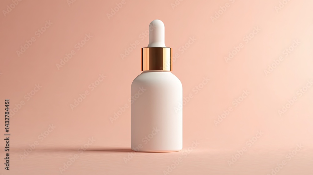 Minimalist white bottle on light background, perfect for showcasing beauty or skincare products. Minimalist white bottle on light background, perfect for showcasing beauty or skincare products.