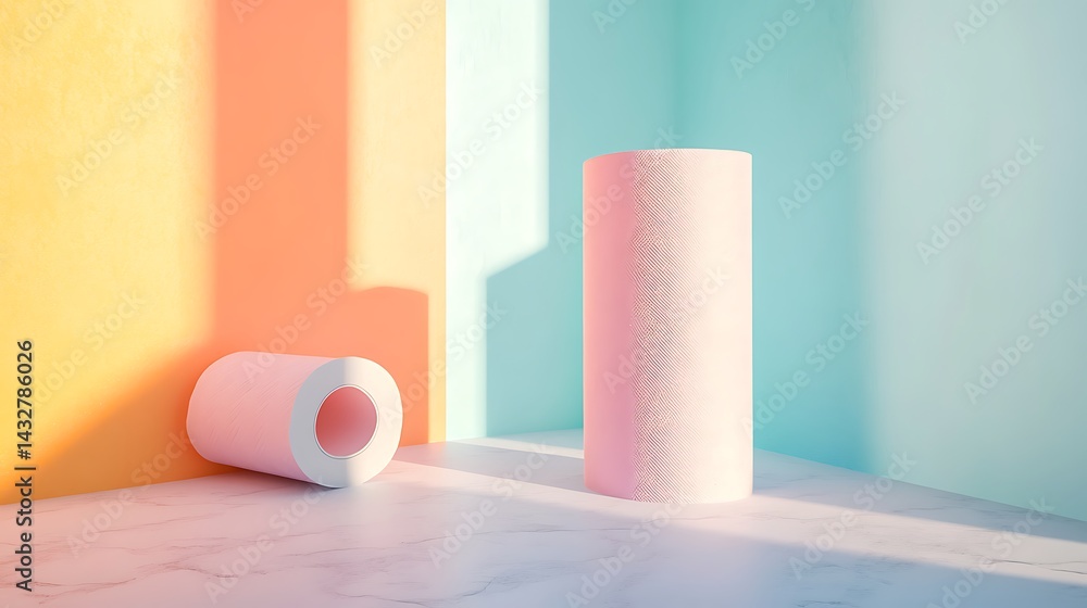 Obraz premium roll of toilet paper isolated on white background.
