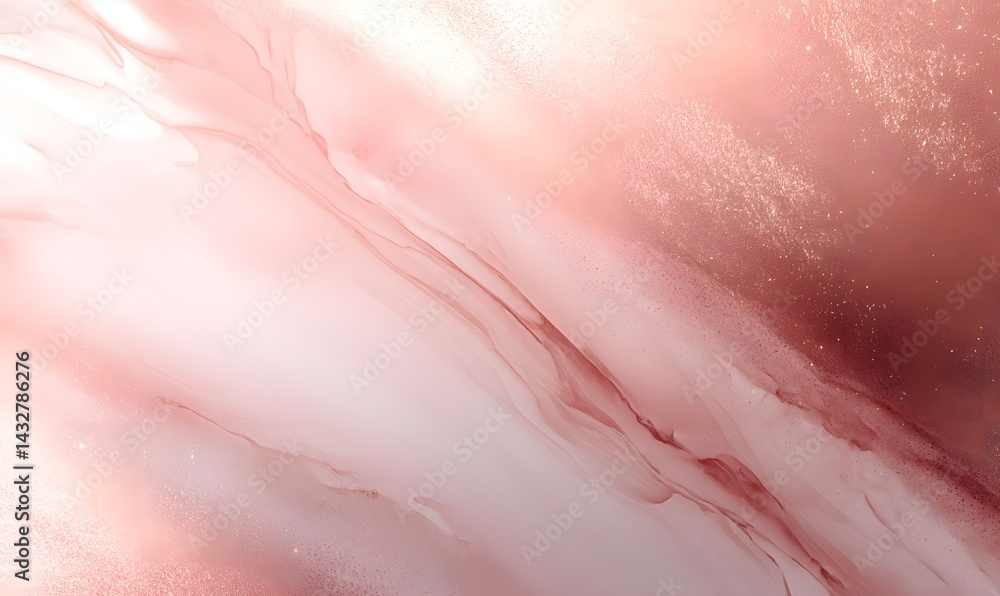 Fototapeta premium Abstract Rose Gold Ink Wash Painting Background Texture
