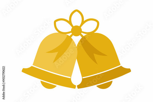 Christmas bells vector illustration isolated on white background 