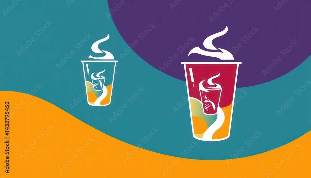 Two Stylized Beverage Cups (1) Two Stylized Beverage Cups (1)