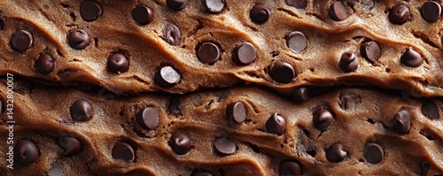 Chocolate chip cookie dough texture