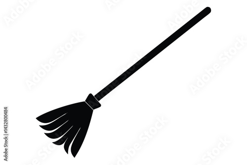 broomstick vector icon