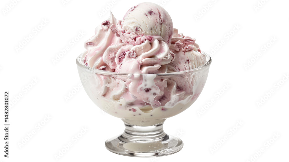 Delicious Ice Cream Sundae in Bowl Delicious Ice Cream Sundae in Bowl