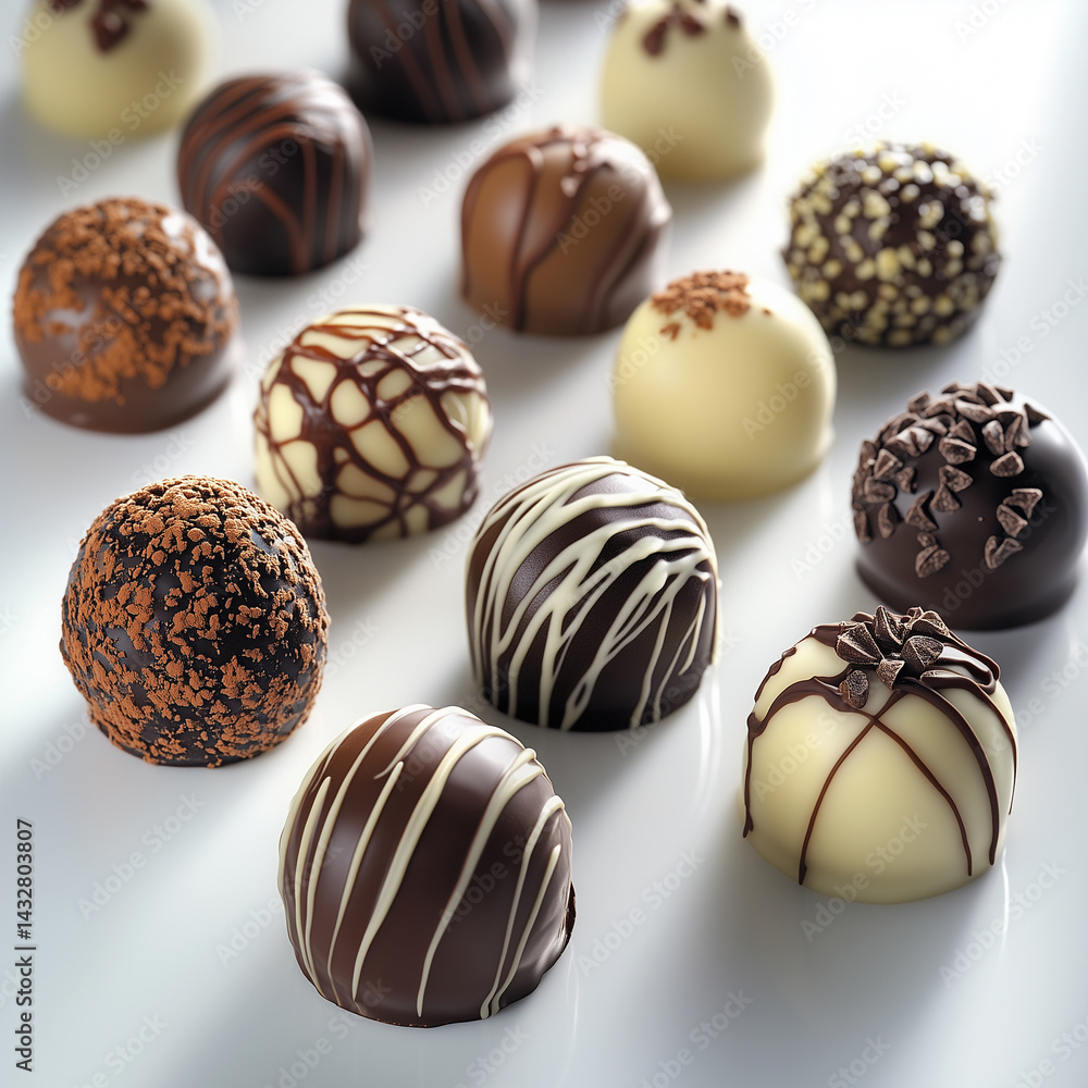 Dark, Milk, and White Chocolate Truffles Dark, Milk, and White Chocolate Truffles