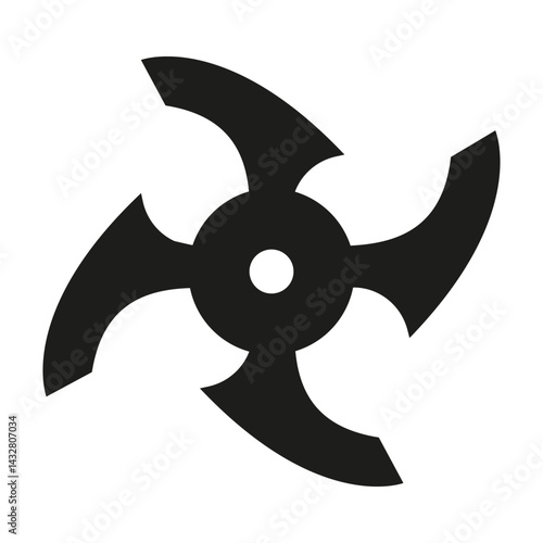 Shuriken icon vector. Ninja illustration sign. Throwing stars symbol or logo.