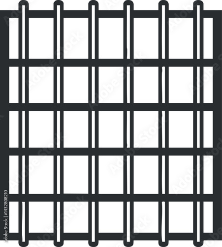 Wallpaper Mural Black and white geometric grid pattern with rectangular shapes and intersecting lines Torontodigital.ca