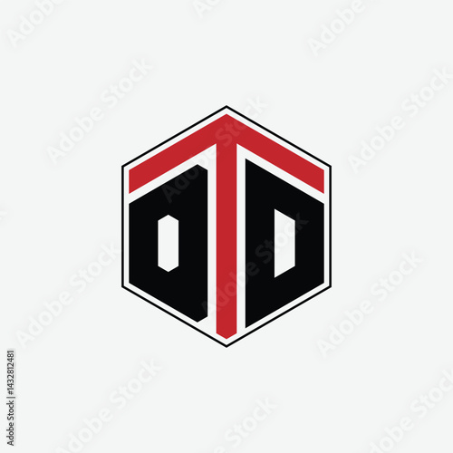 275 a rectangle polygon hexagon shape alphabet word letter geometric educational learning logo D D