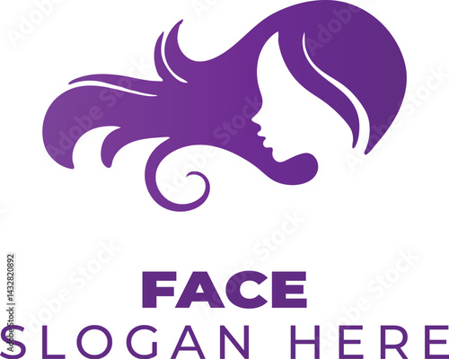 Mystique in Royal Purple: The Woman with Flowing Hair