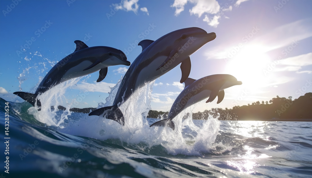 Obraz premium イルカのジャンプ