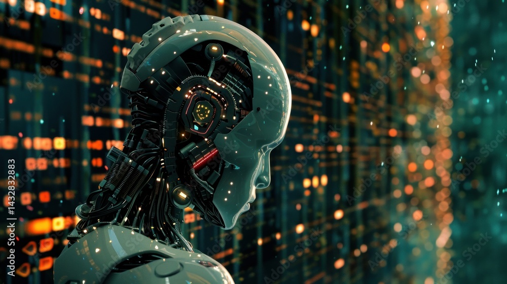 Fototapeta premium Artificial intelligence used in stock trading