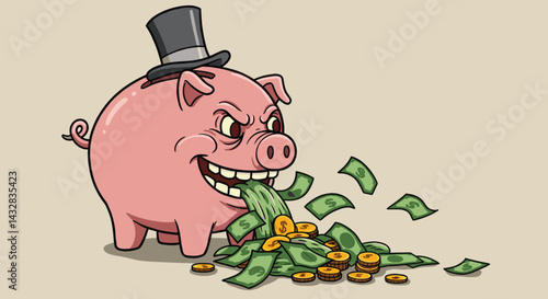 Piggy Bank Corruption Money