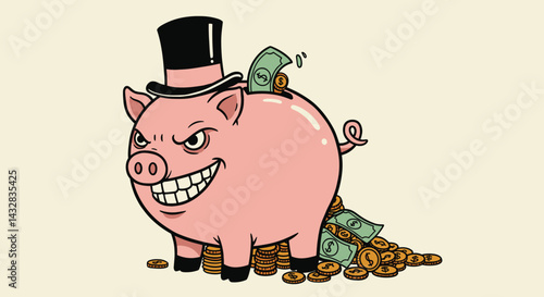 Piggy Bank Corruption Greed