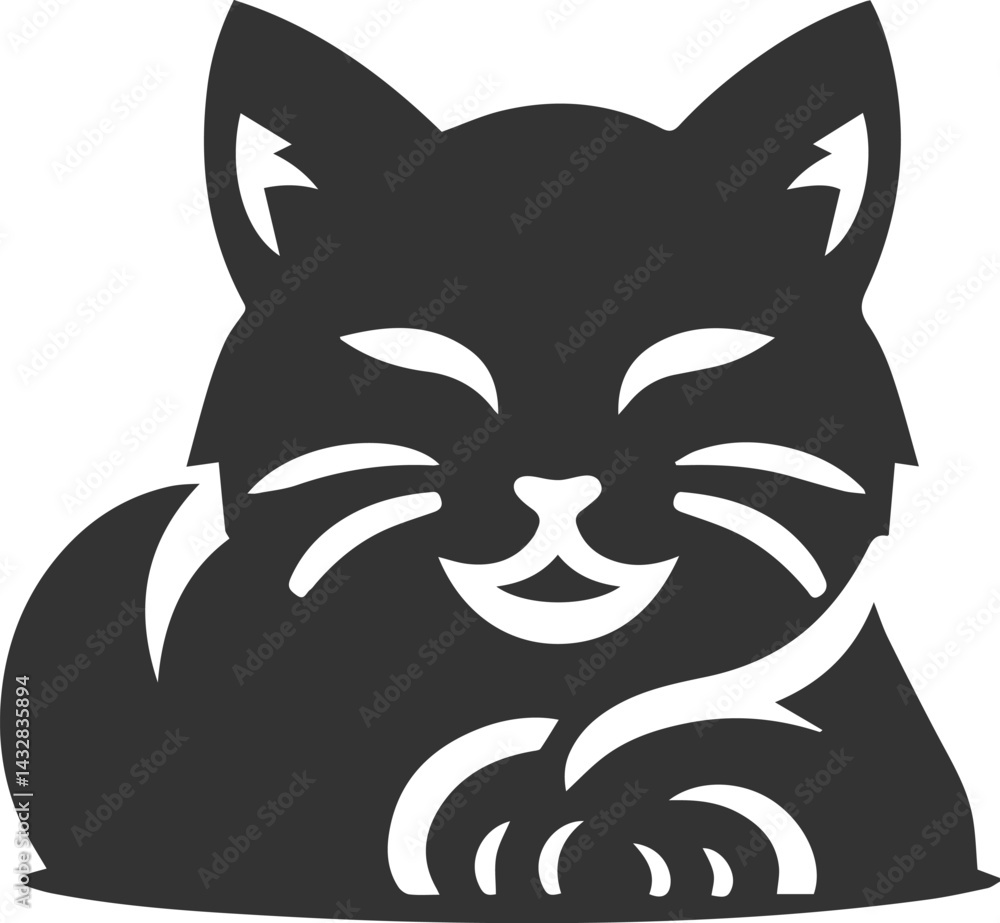 Silhouette of a cat Silhouette of a cat