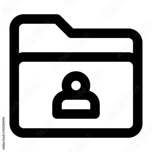 folder private line icon