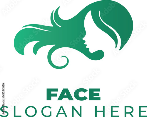 Mystique in Emerald Green: The Woman with Flowing Hair
