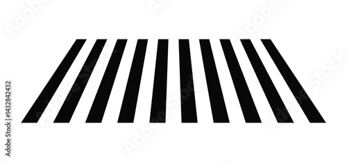 Crossover lines on white background. crosswalk lines. zebra crossing. pedestrian crossing icon. walking across the road. vector illustration