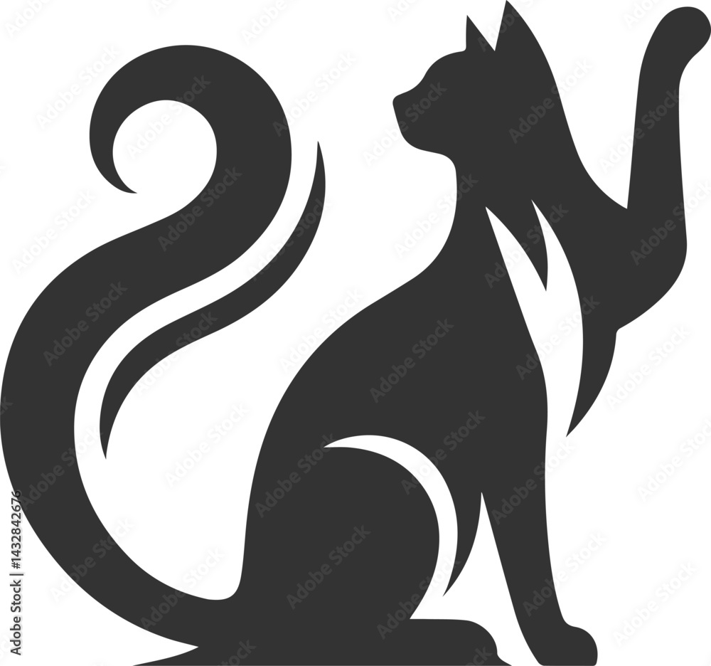 Obraz premium Silhouette of a cat