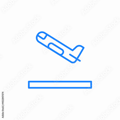 airplane take off icon sign vector