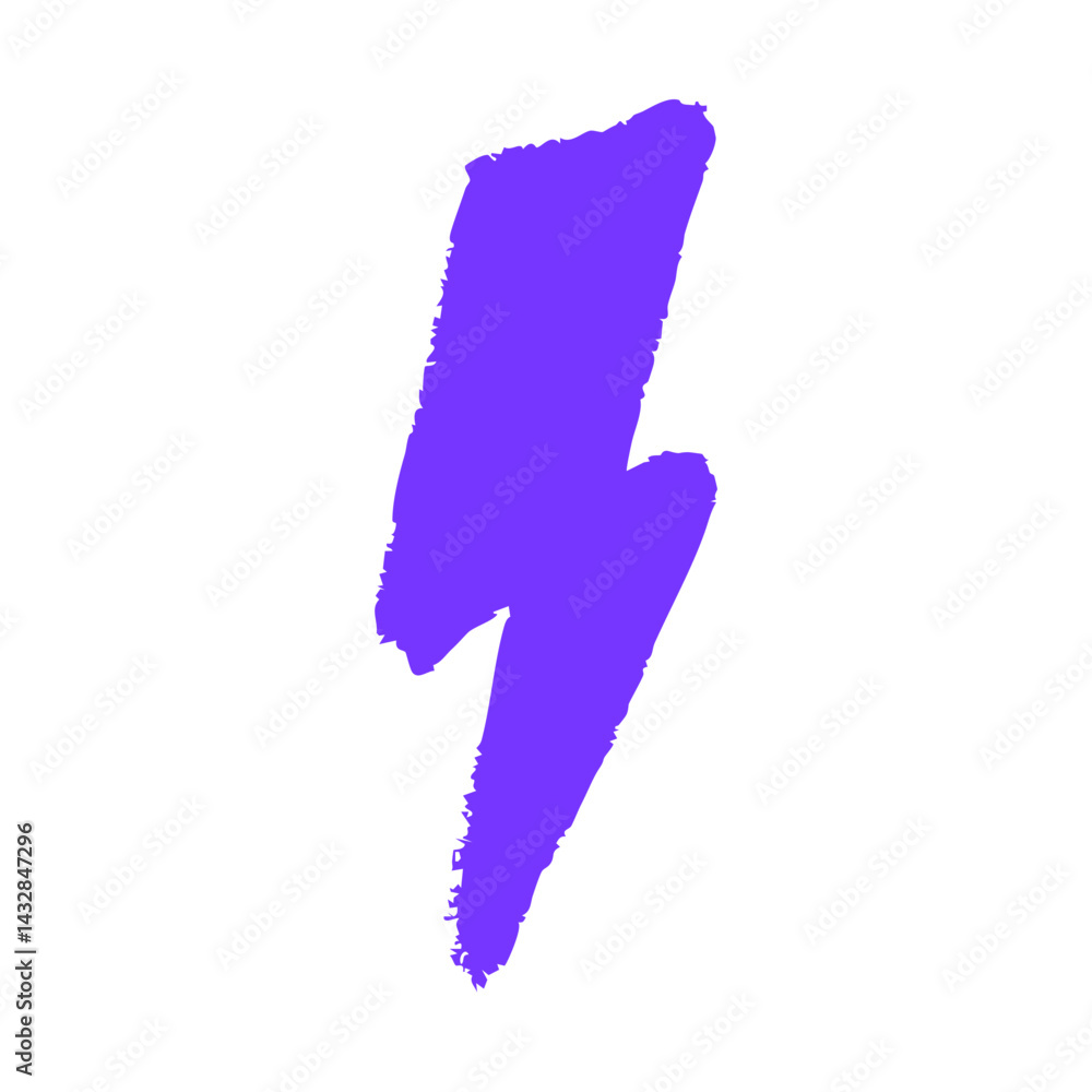 Fototapeta premium purple marker lighting bolt
