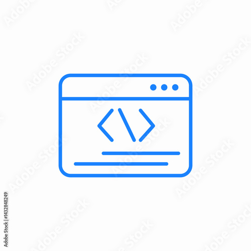 html tags icon sign vector