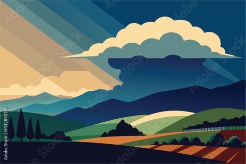 cloudburst over vineyard hills .eps
